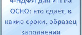 4-NDFL for individual entrepreneurs on OSNO: who submits, in what time frame, sample filling in 2018