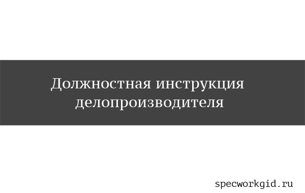 Должностная инструкция секретаря-делопроизводителя: обязанности ...