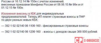 Изменения по КБК в 2016 году