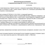 Sample additional agreement to an employment contract