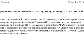 Sample additional agreement on renaming an organization