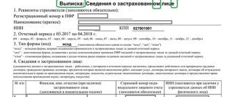 Образец выписки