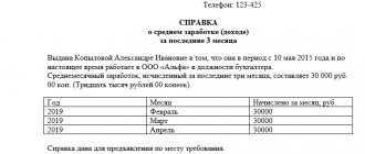 Sample of filling out an income certificate
