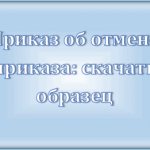 An order to cancel an order: in what case is it issued, how to draw it up correctly,