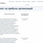 Examples of KBK on the Federal Tax Service website