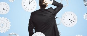 Dividing the working day into parts