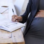 Woman on the verge of maternity leave
